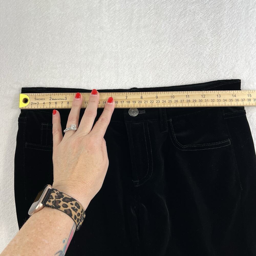 Ralph Lauren Black Label Sz 2 Seth Stretch Velvet Pant Skinny Long Classic - Picture 12 of 16